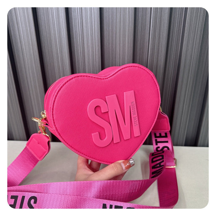 Wholesale Bag Women's Valentine's Day Letter Solid Color Heart-shaped Bag Shoulder Bag