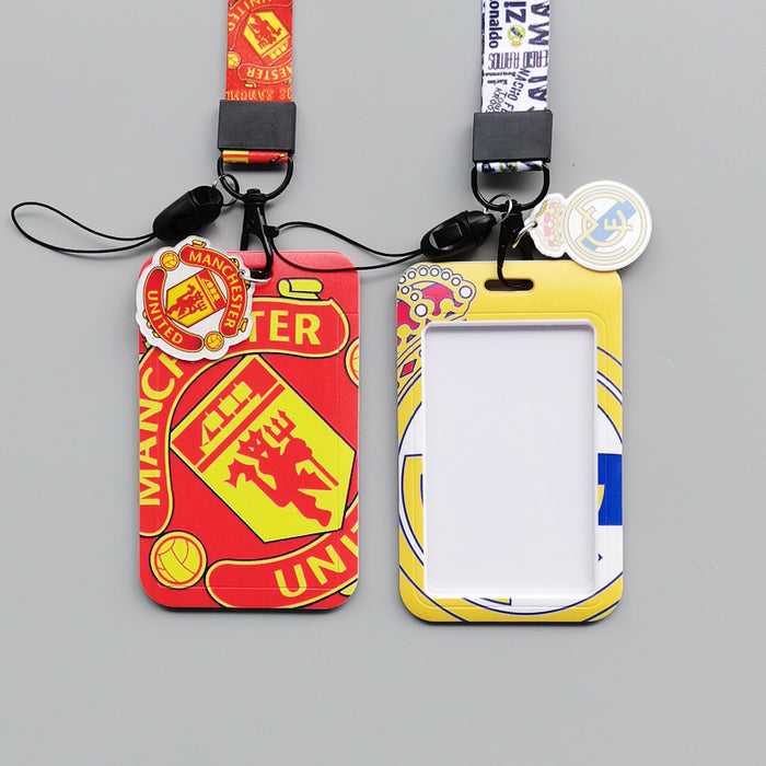 Wholesale football team Lanyard Keychain Cartoon animation hard