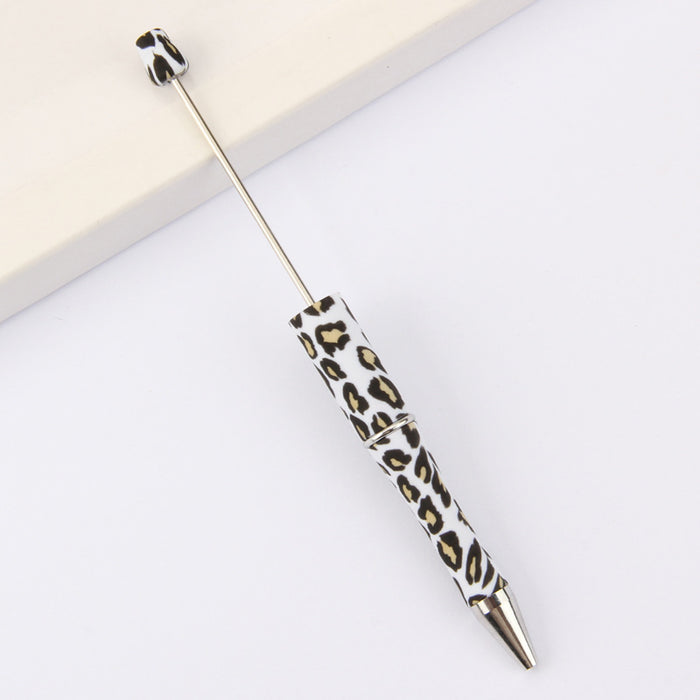 Wholesale DIY Beadable Pens  Cow Leopard Print  DIY for Beaded Plastic Pen JDC-PN-JinBN001