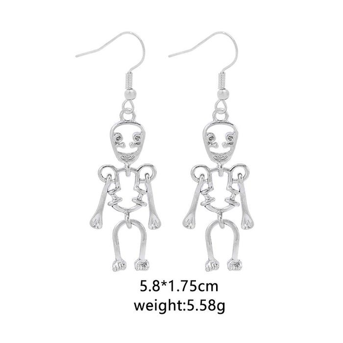 Wholesale Halloween 3pcs Skeleton Series Zinc Alloy Earrings JDC-ES-BinL013