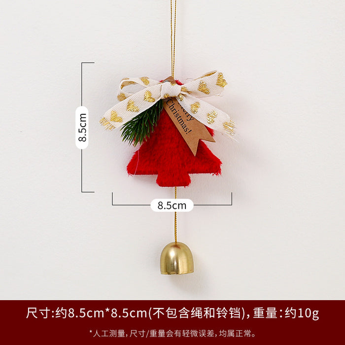 Wholesale Christmas Tree Bell Pendant Hanging Bell Door Bell Hanging Decoration Christmas Car Hanging Wind Bell Gift Christmas Decoration