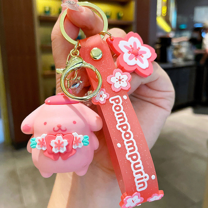 Wholesale Season Cute Dog Keychain PVC Car Key Accessory Decorative Charm
