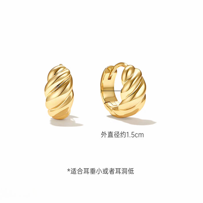 Wholesale Copper Alloy Earrings with Star and Sheep Horn Design,  Fashionable and Simple,  Unique High-End Style,  Versatile Women' s Ear Studs