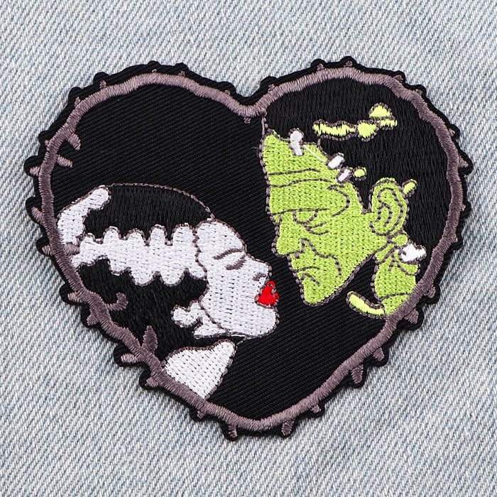 Wholesale Cartoon Embroidery Cloth Patches for Clothing and Bags Hot Melt Adhesive Backing Fabric