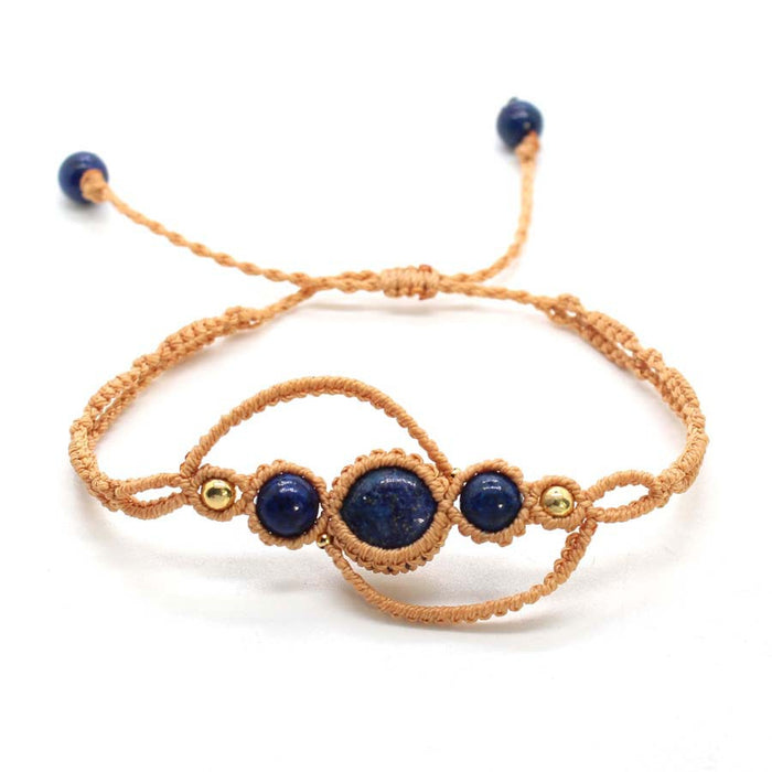 Wholesale Handmade Woven Adjustable Crystal Stone Beaded Bracelet Trendy Ethnic Amethyst Jewelry Accessory For Women Boutique Resale