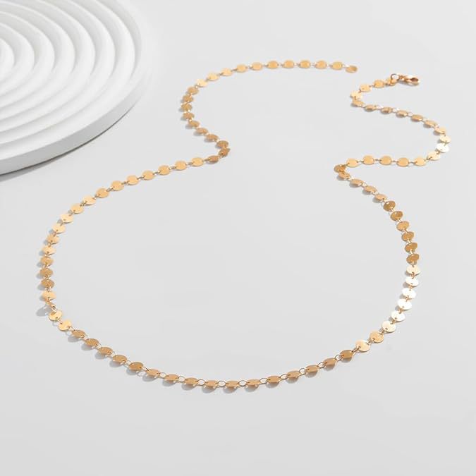 Wholesale Personalized sequin necklace, green crystal collarbone chain, niche design, versatile accessory