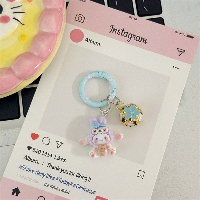 Wholesale Cute cartoon keychain with a bell