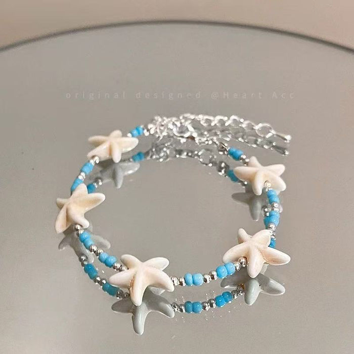 Wholesale Shell Starfish Beaded Bracelet Seaside Accessible Luxury Versatile Bracelet