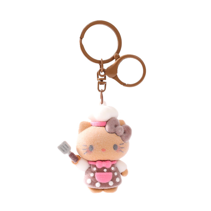 Wholesale Chef Cat Flocked Keychain Bag Charm Car Key Accessory MOQ≥2