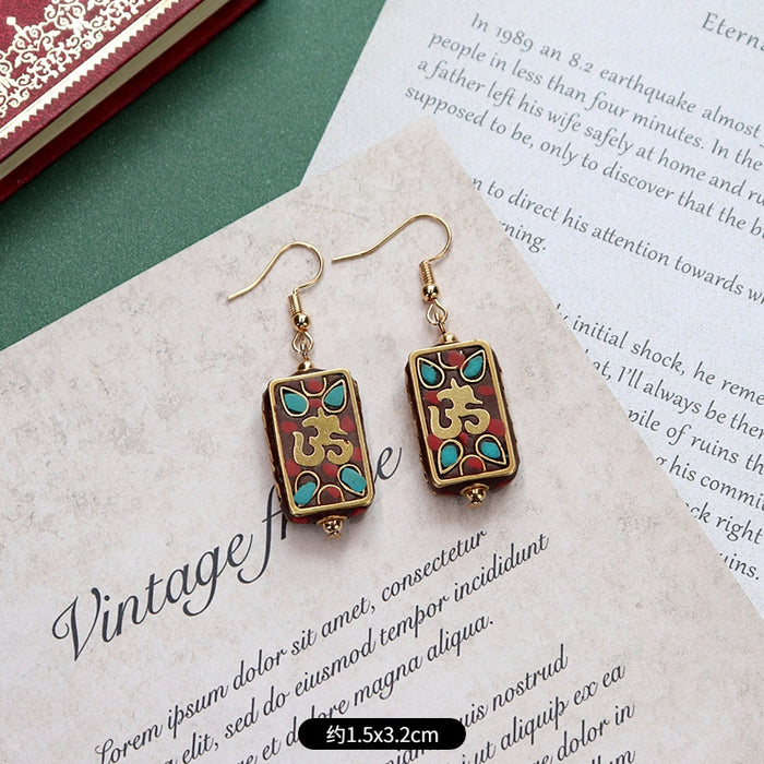 Wholesale Vintage Turquoise Earrings JDC-ES-Luox007