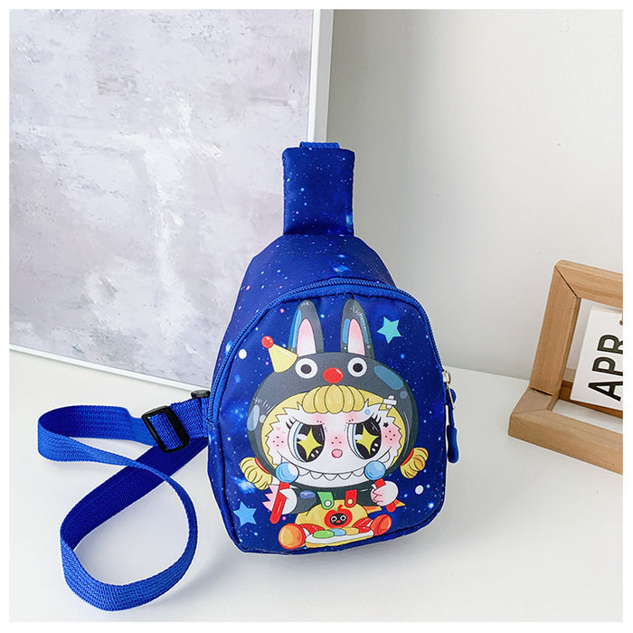 Wholesale Children' s chest bag mobile phone bag cartoon coin wallet nylon one-shoulder crossbody backpack