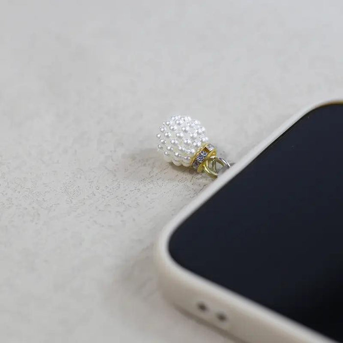 Wholesale Mobile Phone Stands pearl pendant mobile phone accessory decorative pendant