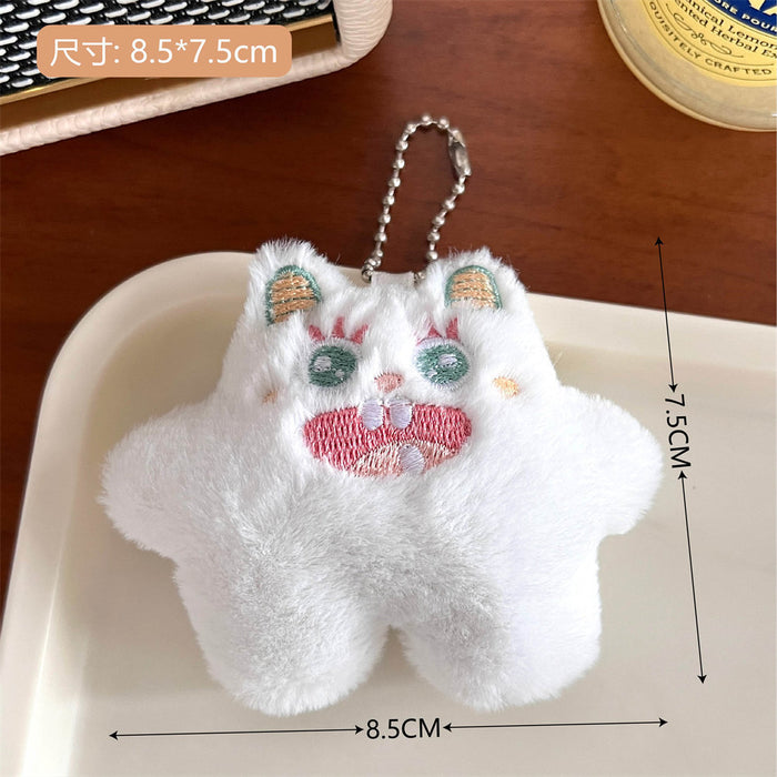 Wholesale  monster doll pendant cute keychain cartoon plush doll schoolbag ornaments