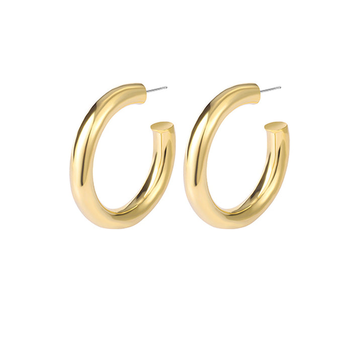 Wholesale Stainless steel geometric simple C-shaped earrings titanium steel design earrings earrings wholesale