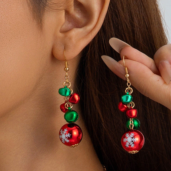 Wholesale Christmas Bell Love Drop Earring and Necklace Set Jewelry Accessory Gift MOQ≥2