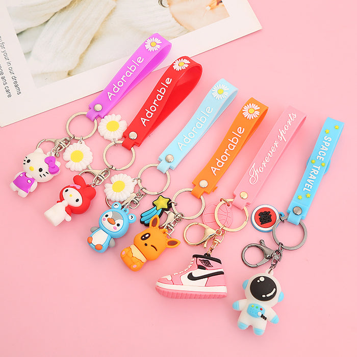 Wholesale Cute Cartoon Soft Rubber Doll Keychain JDC-KC-BoYue006