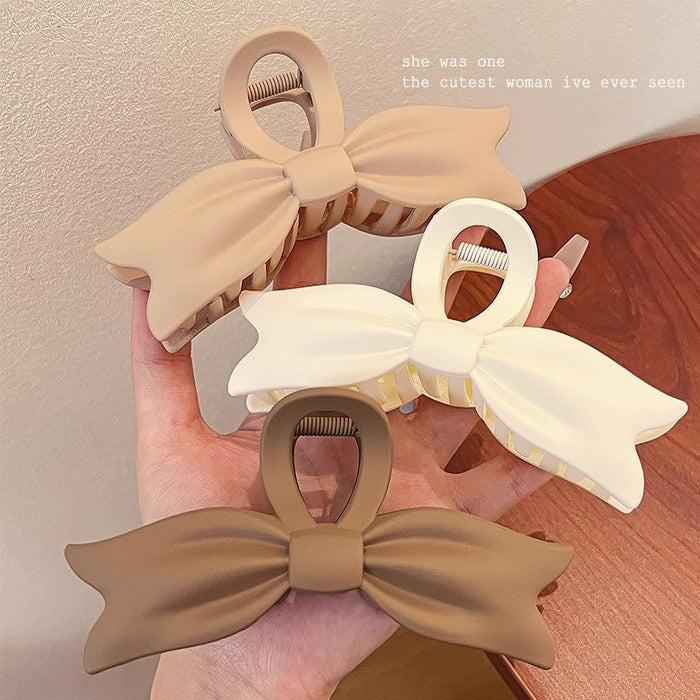 Wholesale Frosted Bow Clip Women's Hair Clip Large Hair Clip Shark Clip Headwear