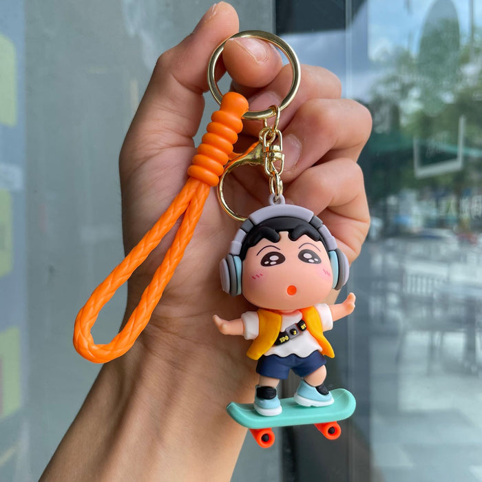 Wholesale 2pcs Cute Crayon Roller Skating Keychain