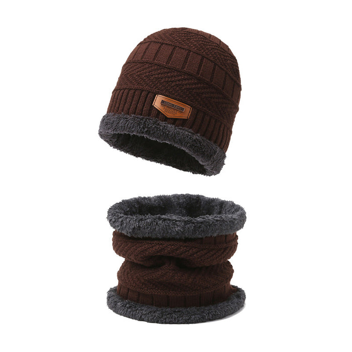 Wholesale Winter Hat  Warm Fleece-Lined Cotton Hat Set