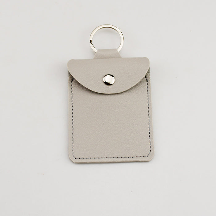 Wholesale Light Gray Artificial Leather Coin Purse Keychain Pendant Fashion Gift
