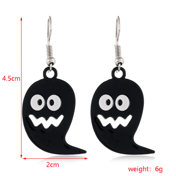 Wholesale Halloween Series Skull Spider Pumpkin Alloy Earrings JDC-ES-HengX006