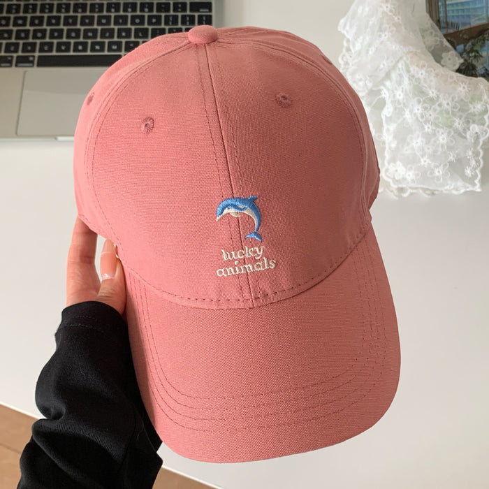 Wholesale New Cute Embroidered Baseball Hat Versatile Sunshade and Sunscreen Duck Tongue Hat