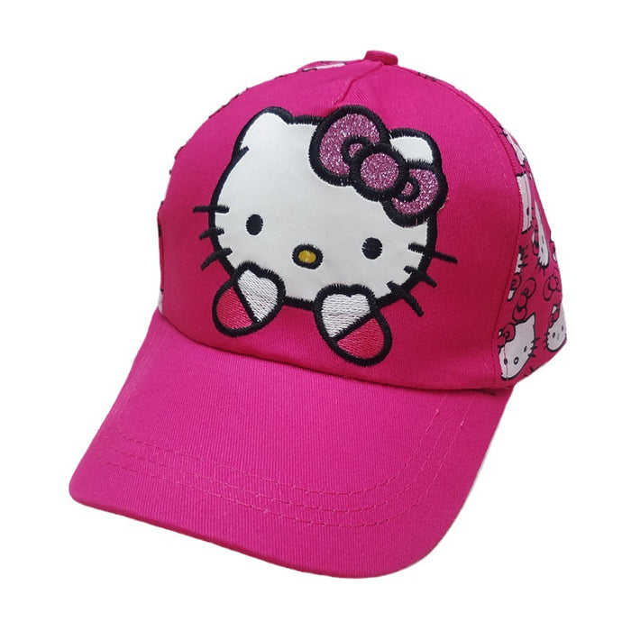 Wholesale Children's embroidered baseball cap, cute cartoon cat duckbill cap, children's sun protection and sunshade hat