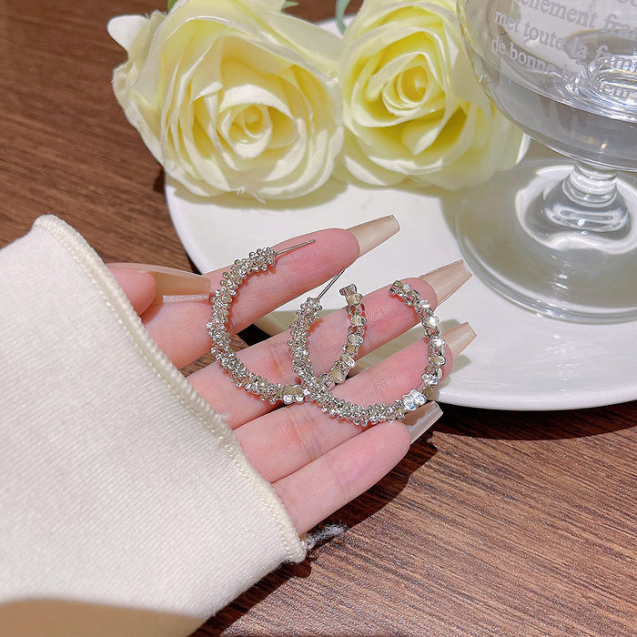 Wholesale Silver Hoop Earrings Women's  Earrings  Fashion Personalized Accessories