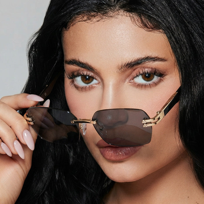 Wholesale Street Snap Frameless Square Sunglasses UV400 Fashion Accessory for Resale