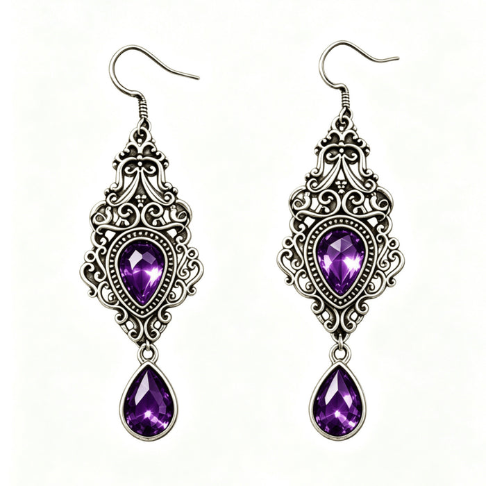 Wholesale Red Electroplated Zinc Alloy Victorian Gothic Vampire sy Earrings  Romantic Fairy Tale Jewelry Boutique Resale Fashion Accessory