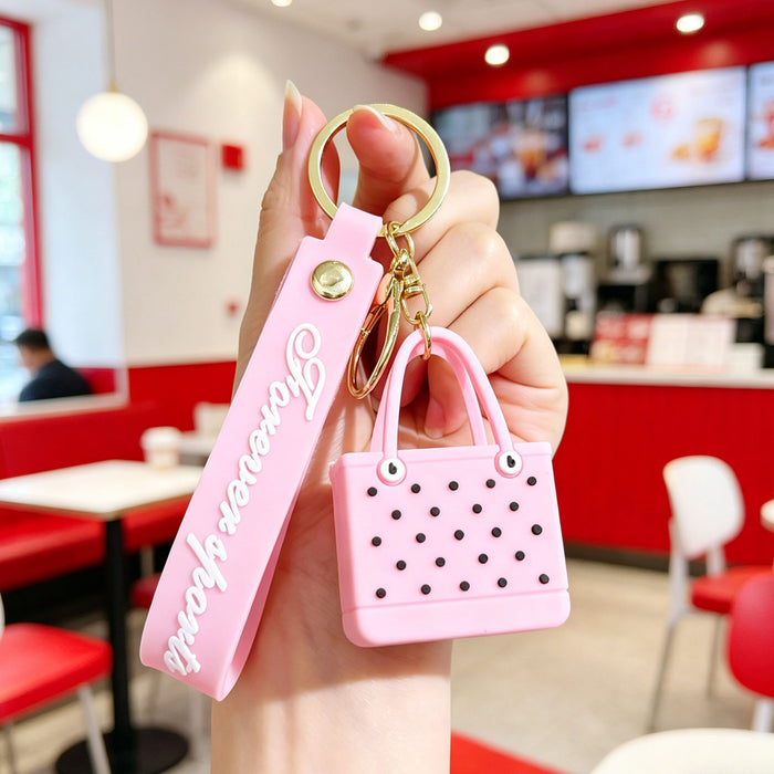 Wholesale Beach Bag Keychain Silicone PVC Fashion Accessory for BJD Doll Gift