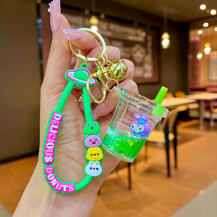 Wholesale Acrylic Milk Tea Cup Cartoon Keychain JDC-KC-JinM001