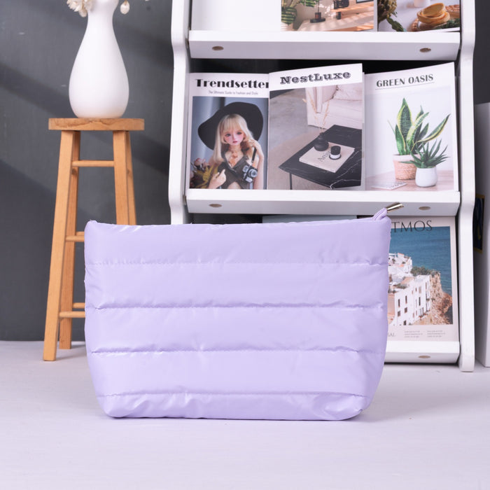 Wholesale Chic Purple Handbag Cosmetic Bag Trendy Travel Storage Organizer Fashion Accessory