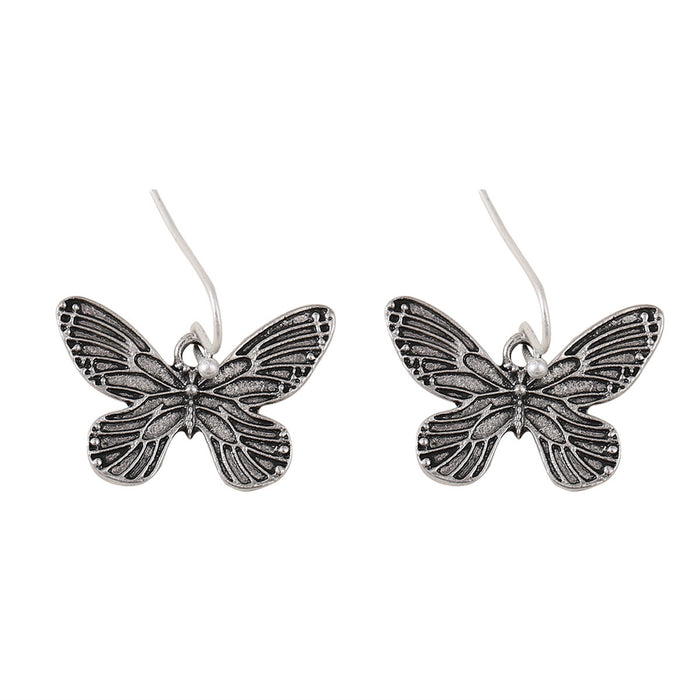 Wholesale 2pcs Retro Long Butterfly Simple Statemente Earrings