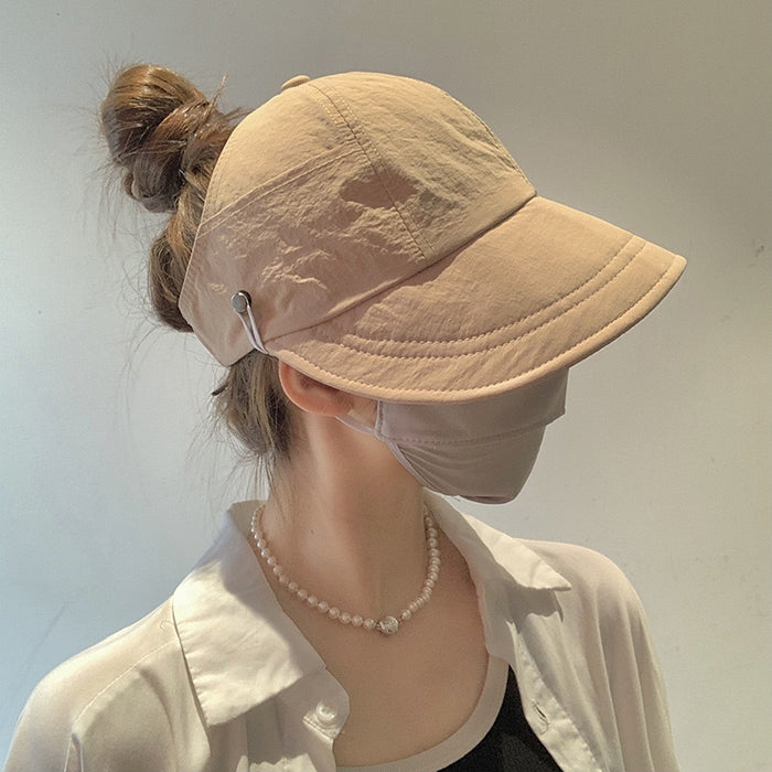 Wholesale Summer new horsetail sunscreen cap all-match breathable quick-drying cap empty sun fisherman hat