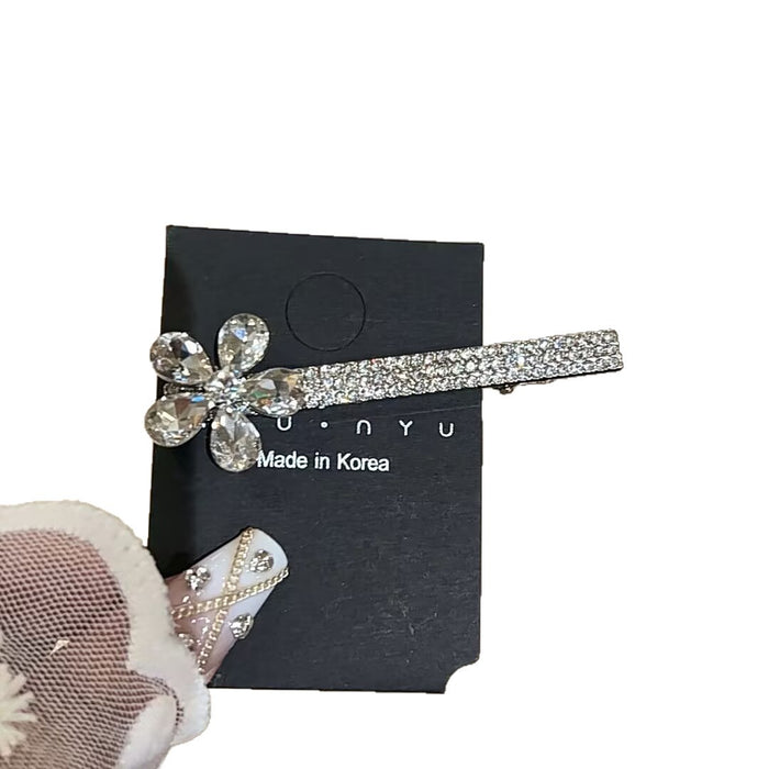 Wholesale Rhinestone Flower Hairpin Side Clip Bangs Side Hairpin Hair Accessory