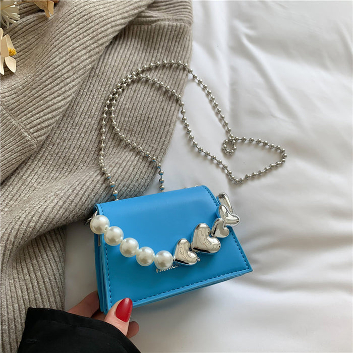 Wholesale PU New Style Pearl Mini Square Bag JDC-SD-YuanDuo070