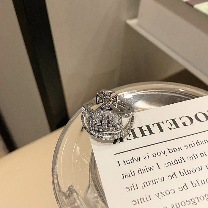 Wholesale European and American fashionable open mouth ring versatile, niche design, high-end and personalized temperament ring