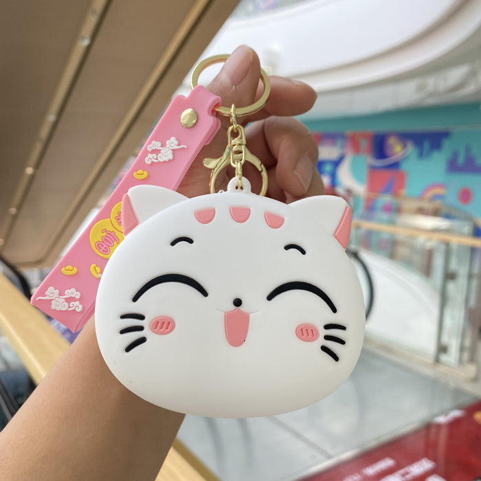 Wholesale PVC Cartoon Coin Purse Keychain JDC-KC-PengYu019