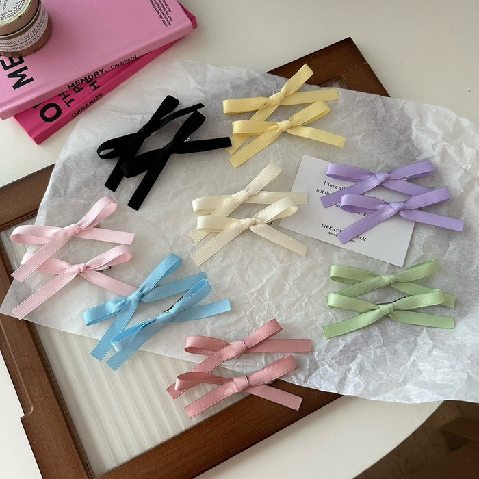 Wholesale 9cm Quality Polyester Cotton Multicolor Ribbon Bow Hairpin Side Clip Ballet Wind Fairy Butterfly Hair Decoration