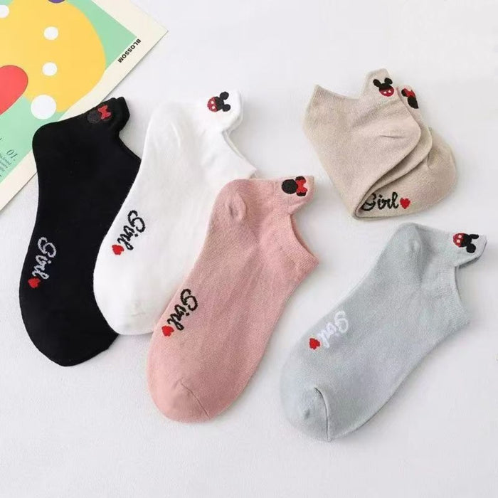 Wholesale Cartoon Cute Mid-tube Boat Socks