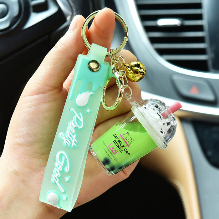 Wholesale Cat Keychain &  Milk Tea Cup Keychain