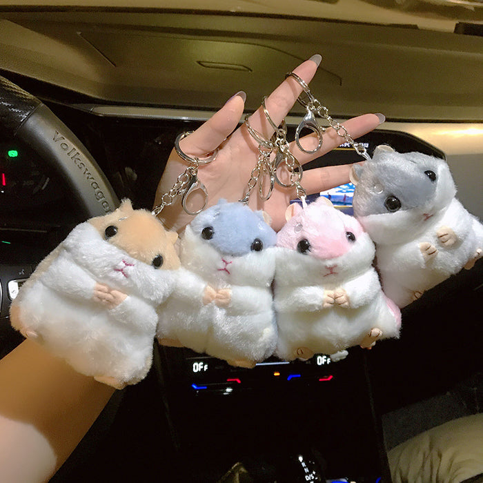 Wholesale Cute Plush Hamster Doll Keychain JDC-KC-KuM015