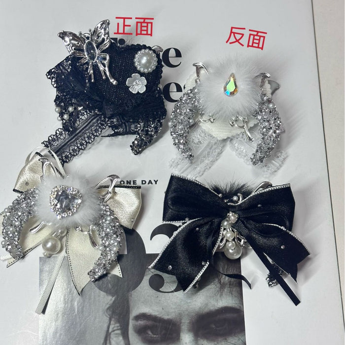 Wholesale Dark Bow Moon Bead Pendant DIY Decorative Accessory for Bag Charm
