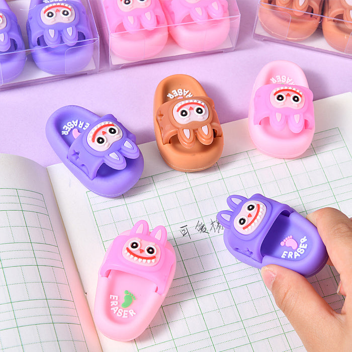 Wholesale Creative slipper shape eraser kindergarten boys and girls primary school students cute clean debris