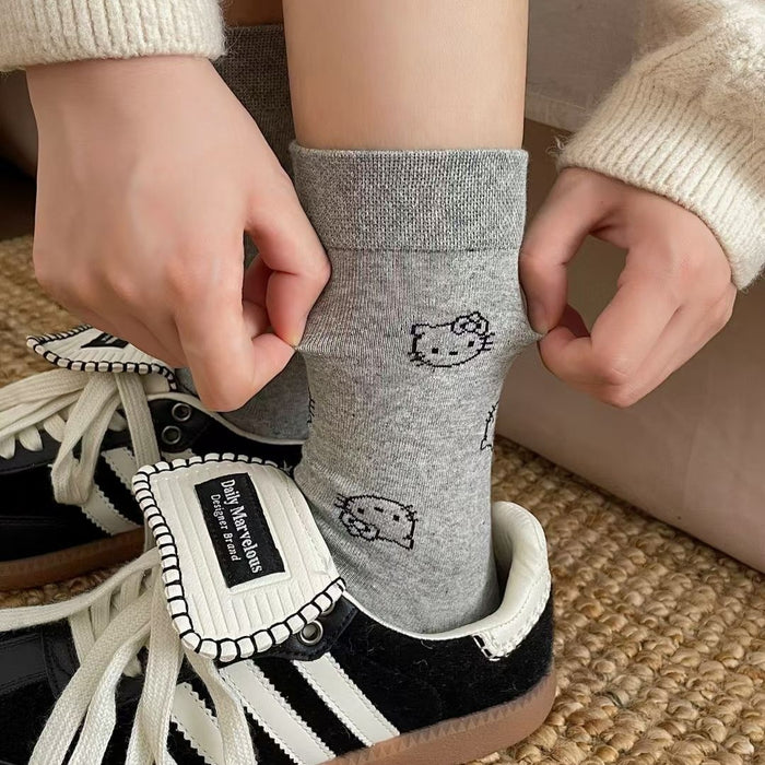 Wholesale Socks, tube socks, cute cartoon cat long socks, pure cotton