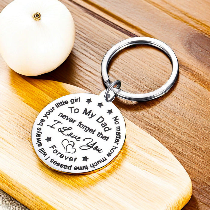 Wholesale Stainless steel keychain Father's Day keychain gift engraving