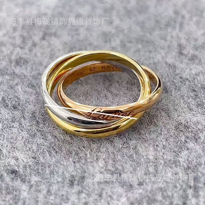 Wholesale Classic Edition Ring with Intertwined Circles Crafted by Heavy Industry