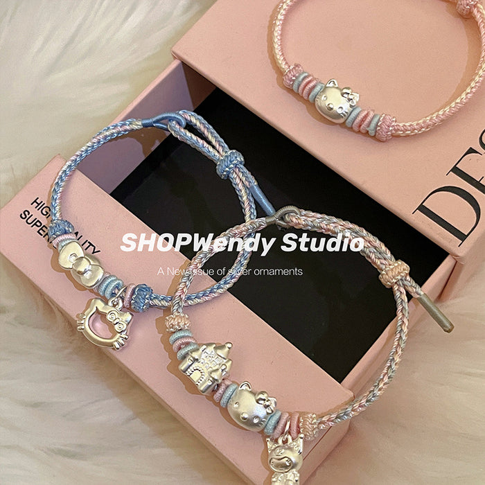 Wholesale Princess Cartoon Girlfriend Style Woven Sweet Hand Rope