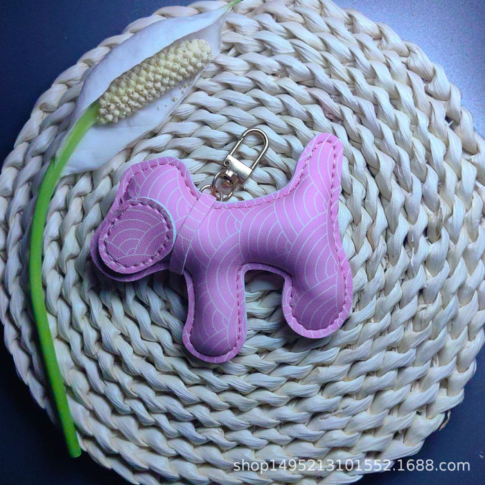 Wholesale Creative Keychain Printed Leather Women's Bag Pendant Exquisite Doll Creative Gift